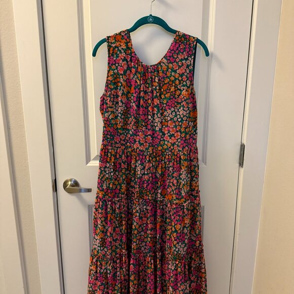 J. Crew Tiered Midi Dress in Micro Meadow Print Size Medium - Picture 2 of 4